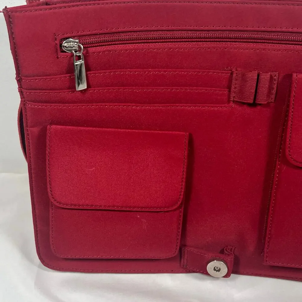 Pelle Studio Wilsons Leather Dark Red Leather Crossbody Travel Office IPad Bag